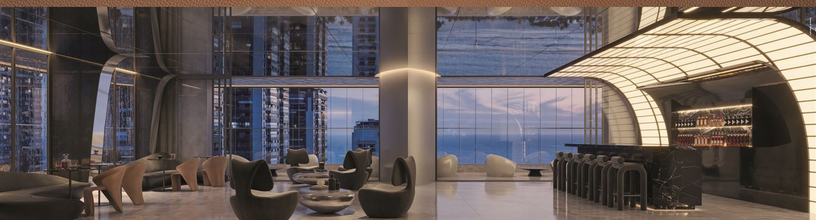 Ilustração artística: Coupé Lounge, Coupé Tower