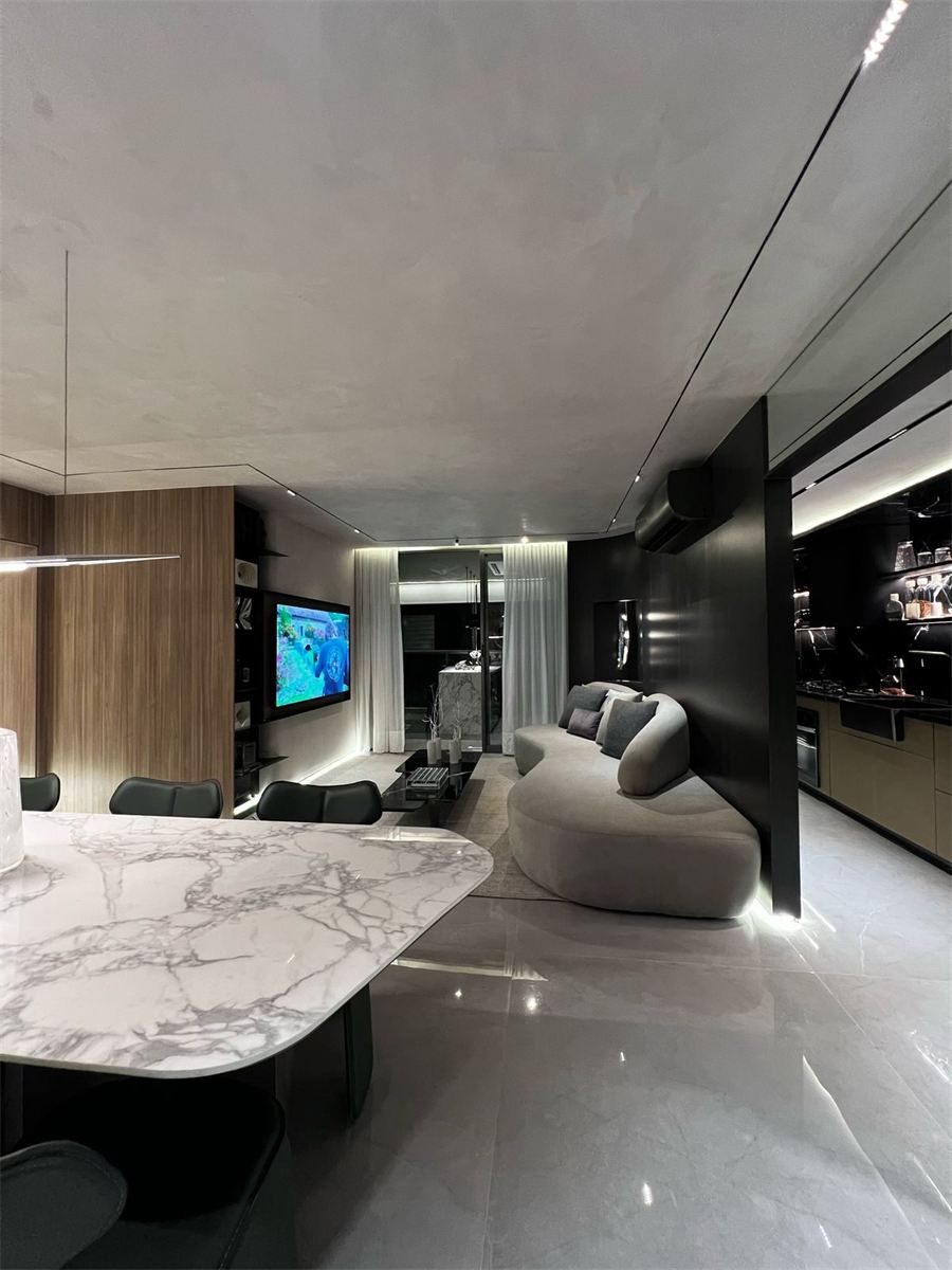 Foto do apartamento decorado de 3 quartos · 145 m² · sala, Coupé Tower