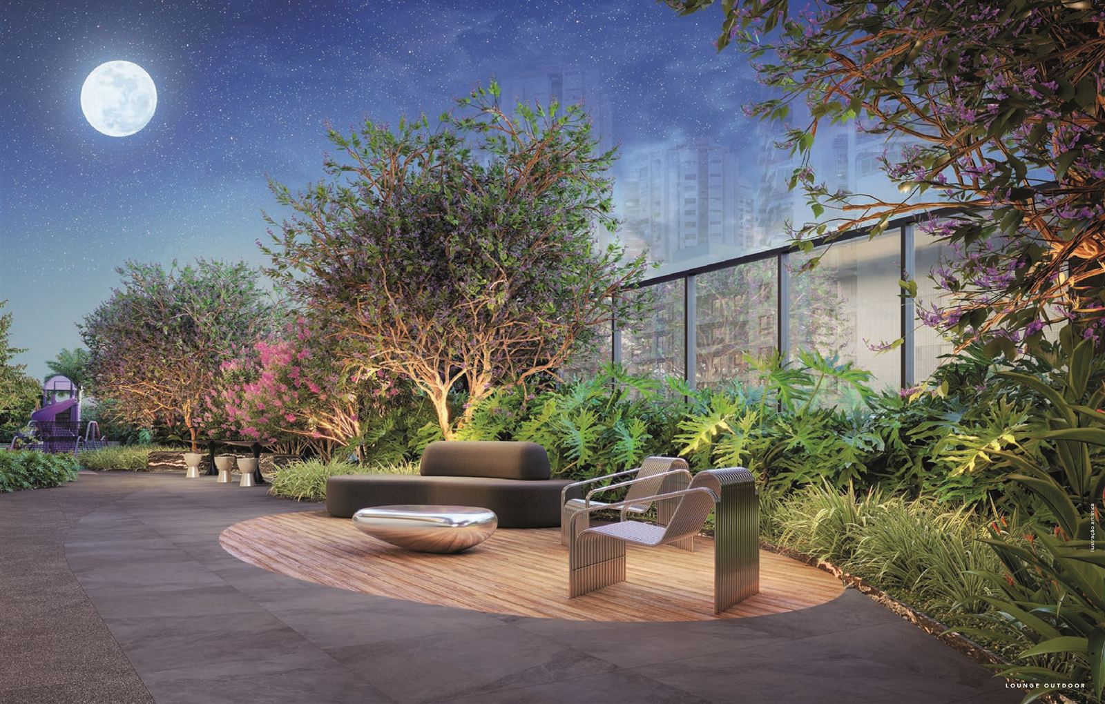 Ilustração artística: Lounge outdoor, Coupé Tower